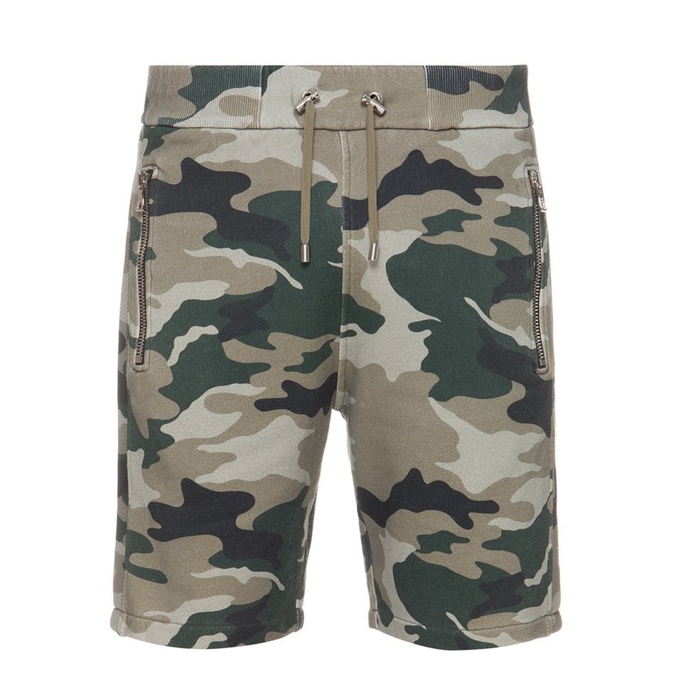 Balmain Men's Camouflage Print Cotton 