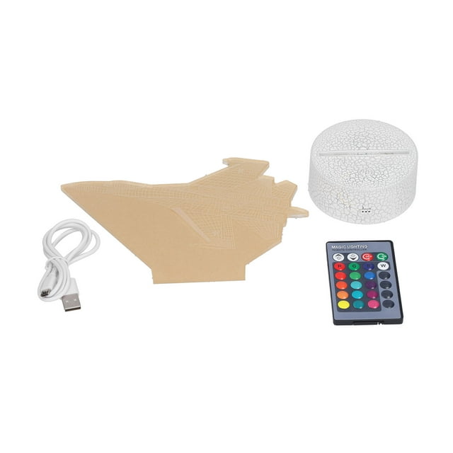 Lámpara 3D 16 colores 4 modos intermitentes regulable táctil remoto luchador luz nocturna juguete para niños niñas