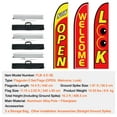 thumbnail image 3 of KFFKFF Advertising Banner Set with Pole Kits, Outdoor Business Promotion Flags, Includes 3 Designs (Open, Look, Welcome), Feather-Style Display Flags, 16.3 Feet, 3 of 9