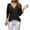 Black, variant on cfhntfmh Fall Tops for Women Fashion Hollow out Deep V Neck Soft Basic T-Shirts Loose Lounge Long Sleeve Tunic Shirts