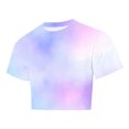 thumbnail image 5 of Cropped T-Shirt for Men Round Neck Tee Short Sleeve Tops Gradient Short Sleeve Tees Quick Dry Ultra Soft Tunic Blouses Trends Lightweight T Shirts Golf Joggers Blouse, 5 of 7