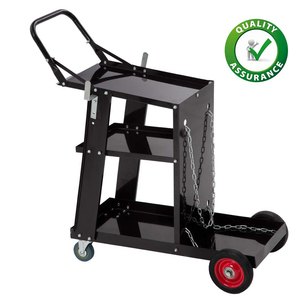 High Quality MIG TIG ARC Welder Welding Cart Universal Storage for Tanks Black