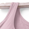 thumbnail image 4 of Royisotas Summer Ladies Tank Tops Pink Sleeveless Athletic Womens Camisole Crew Neck Built in Bra Yoga Solid Color Womens Cami Tops, 4 of 7