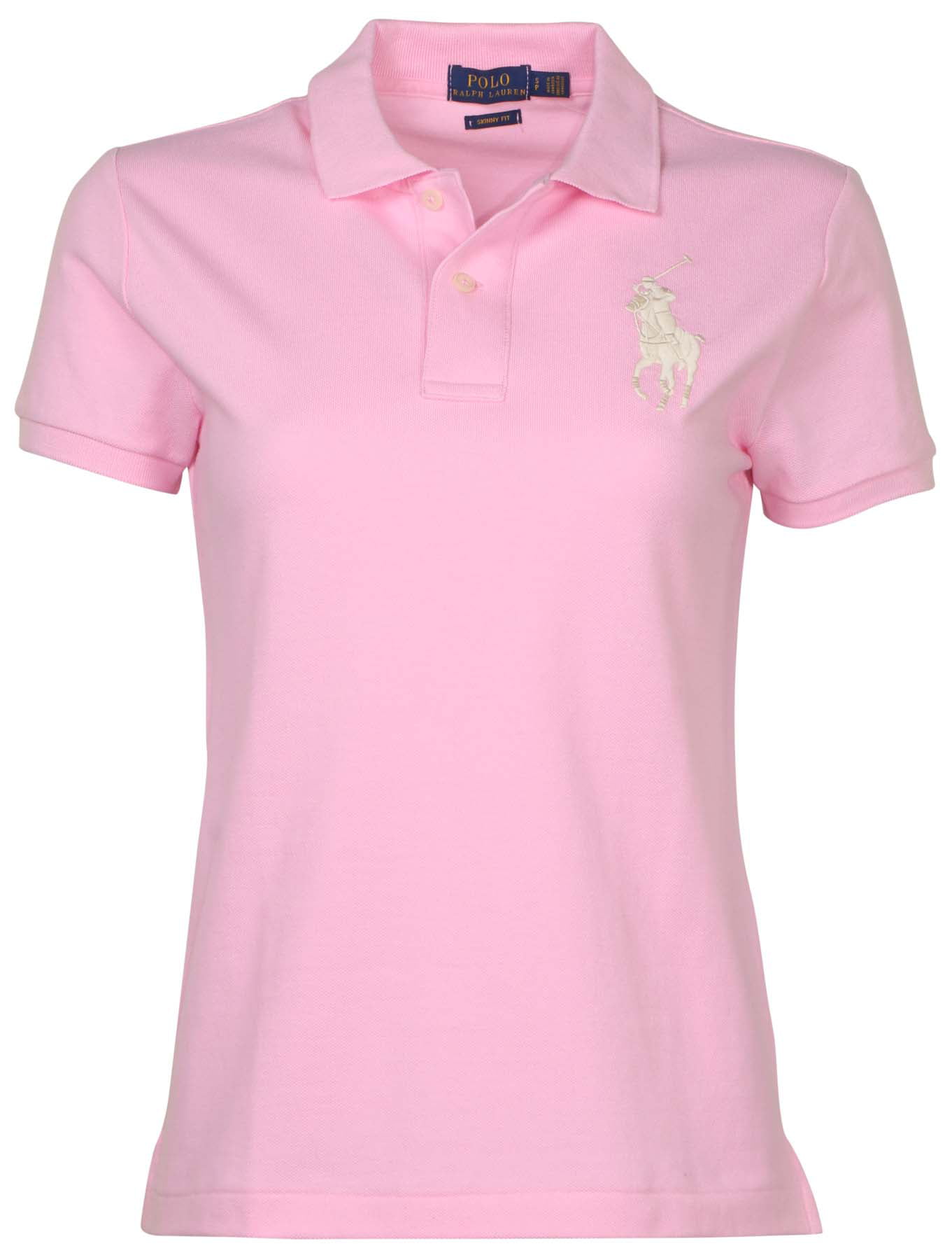 Polo RL Women's Skinny Polo Big Pony Shirt (Pink, X-Large) 