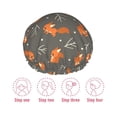 thumbnail image 5 of Kdxio cute fall fox leaf Print Shower Cap for Women,Elastic and Reusable,Double Waterproof Layers Bathing Hat, 5 of 6