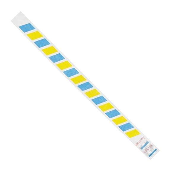 Tyvek® Wristbands Stripes Blue/Yellow 3/4" X 10" (500 Per/Case)