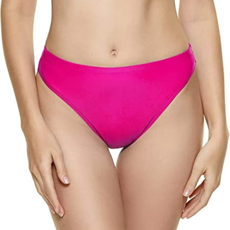 UAYOTSE Bikini Bottoms for Women String Bathing Suit Bottom with Moderate Coverage Low Waist Swim Bottom XL Hot Pink