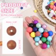 thumbnail image 2 of Uxcell 60 Pcs Silicone Beads, 9mm Round Focal Beads Candy Color Bulk Loose Bead for Keychain Bracelet Necklace Pens Making DIY Crafts Supplies, Bronze, 2 of 7