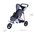 thumbnail image 4 of Olivia's Little World Foldable Baby Doll Jogging Stroller with Canopy and Storage – Pink Polka Dot Design Fits 15-18 Inch Dolls, Pretend Play Toy for Girls Ages 3-6, 4 of 11