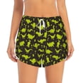 thumbnail image 2 of Vsdgher Cute Dinosaurs (2) Print Women's Running Double Layer Shorts High Waisted with Pockets Elastic Yoga Workout Athletic Gym Sports, 2 of 8