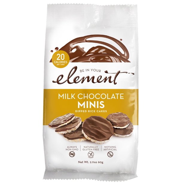 Element Milk Chocolate Rice Cakes Minis, 2.11 Oz