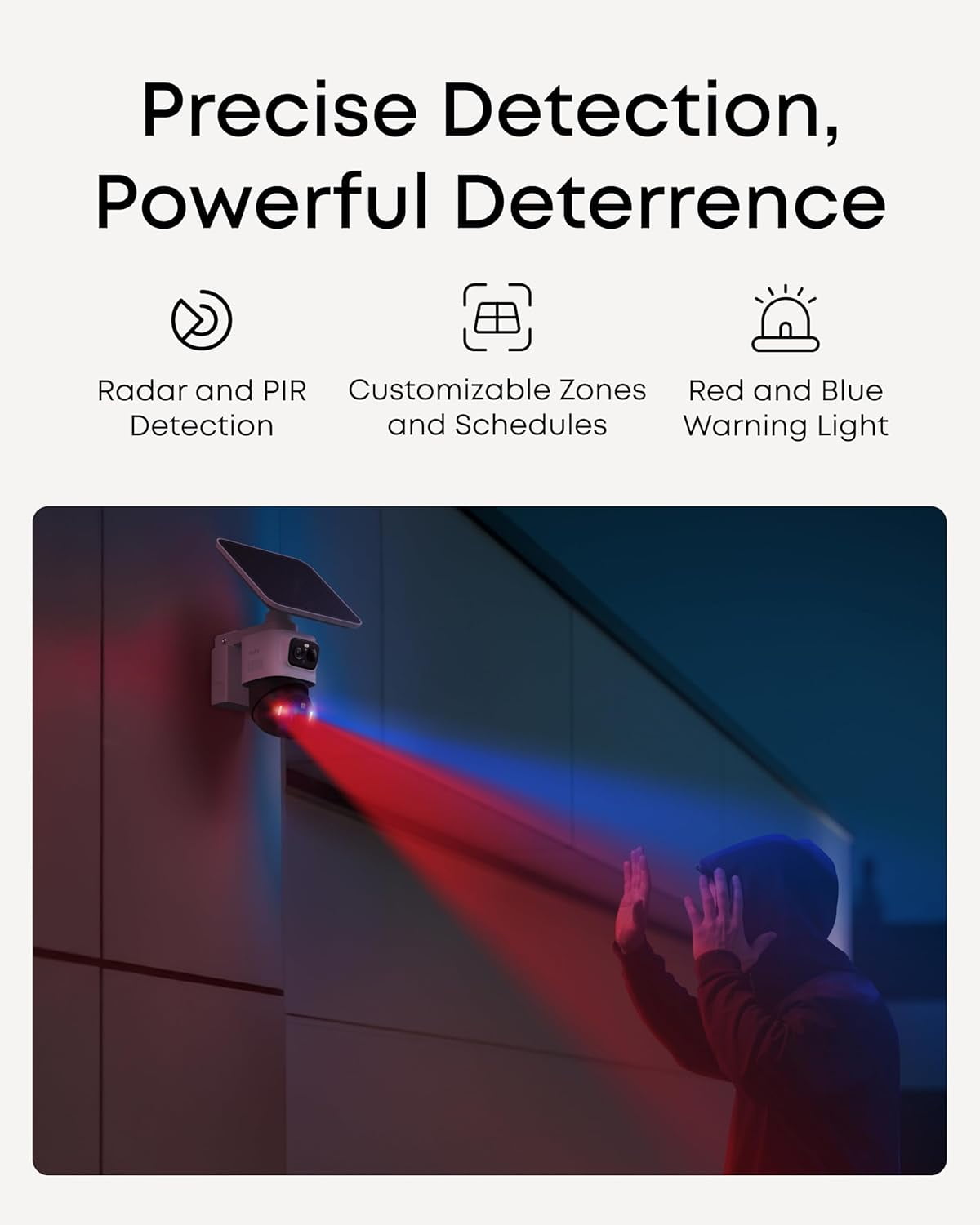eufy Security eufyCam S4, Solar Security Camera Wireless Outdoor, Triple Lens Bullet-PTZ Cam, 4K UHD, 360° Pan and Tilt, Auto Track, 8× Hybrid Zoom, Color Night Vision, HomeBase S380 Compatible