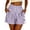 Purple, variant on QIYAGBSA Striped High Waist Pleated Shorts for Women with Pockets Casual Summer (Army Green M)