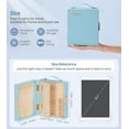thumbnail image 6 of VigorPro Travel Portable Jewelry Box with Mirror, PU Leather Small Organizer for Girls Women Teen (Tiffany Blue), 6 of 9