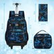 thumbnail image 4 of Mochila con ruedas ZLYERT para niños y hombres con lonchera azul, 3 unidades, 4 of 9