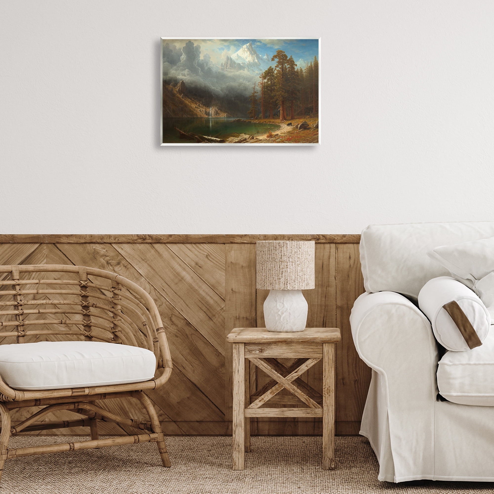 Stupell Industries Classical Bierstadt Mount Corcoron Landscape & Nature Painting Unframed Art Print Wall Art, 19 x 13