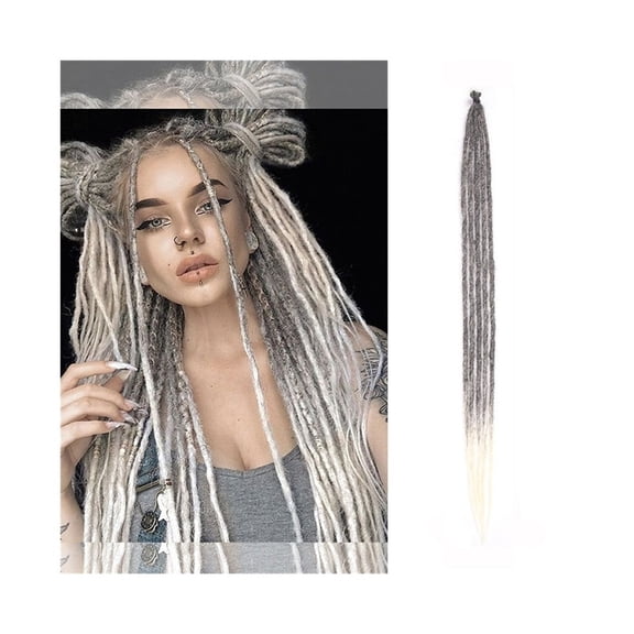 36Inch Handmade Dreadlocks Hair 5 Strands 1.0cm Heat Resistant Synthetic Pre Loop Crochet Braids Hair Dreadlock Extensions for Women