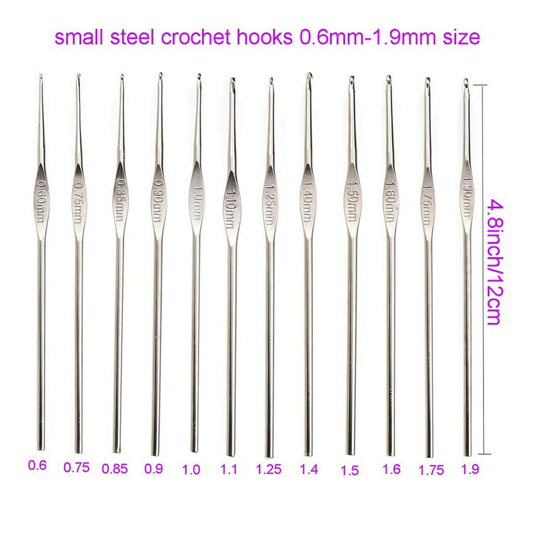 100pcs Needles Sewing Tools Crochet Hook Set Yarn Knitting Accessories with Case, Size: One size, Red