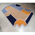 thumbnail image 3 of Artcore Irregular Geometrical Abstract Handmade Wool Area Rug – Unique Modern Multi-Color Design, Irregular Shape, Soft & Durable, Made in India for Living Room & Bedroom, 3 of 5