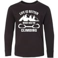 thumbnail image 3 of Inktastic Rock Climbing Mountains Long Sleeve Youth T-Shirt, 3 of 5