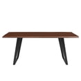 thumbnail image 4 of 74 Inch Dining Table, Brown Black, Wood, Rectangular, Kitchen Cafe Bistro Hospitality Restaurant, Modern Contemporary HB34391, 4 of 13