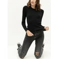 thumbnail image 2 of Women’s Pullover Slim Fit Ribbed Long Sleeve Sweater - Round Neck Basic Sweater Top, 2 of 42
