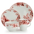 thumbnail image 2 of Elama Traditional Red Rose 16 Piece Stoneware Dinnerware Set, 2 of 8