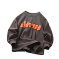 thumbnail image 1 of Blouses pour Bébés Filles Rabais Chandail à Manches Longues à Col Rond Enfants Style T-Shirt Sans Capuche Garçons Chandail à Manches Longues Enfants Veste Tricotée Brun 15T, 1 of 2