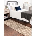 thumbnail image 4 of Unique Loom 3118697 2 ft. 7 in. x 19 ft. 8 in. Philadelphia Trellis Runner Rug, Light Brown, 4 of 10