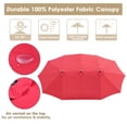 thumbnail image 3 of Yescom Parasol de Patio Double Face 15 Pieds Ombre Solaire Manivelle Jardin Extérieur Marché Rouge, 3 of 9