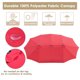 thumbnail image 3 of Yescom 14' Double-sided Patio Umbrella Sun Shade Crank Outdoor Garden Market Red, 3 of 9