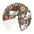 thumbnail image 3 of Kll Rabbits On Floral Christmas Tree Skirt 30",Party Decorations Farmhouse For Christmas Decorations Holiday Party, 3 of 8
