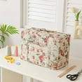 thumbnail image 3 of Floral Quilted Sewing Machine Cover with Protective Storage Pocket and Built In Organizer Compartments for Craft Room, 3 of 3