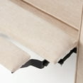 thumbnail image 4 of Noble House Darvis Set of 2 Fabric Recliner Chairs, Beige with Dark Brown Legs, 4 of 10