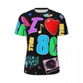 thumbnail image 5 of I Love The 80S Retro Heart Running T Shirt Cute Graffiti Colorful Pinrt T Shirts Male Vint, 5 of 5