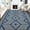 Blue tint, variant on EastVita Area Rugs Carpets 1150Gsm Velvet Pearl Velvet Washed Back Folding Simulation Printed Carpet-Modern Pattern-Times Huazhang Black tone 8*10ft