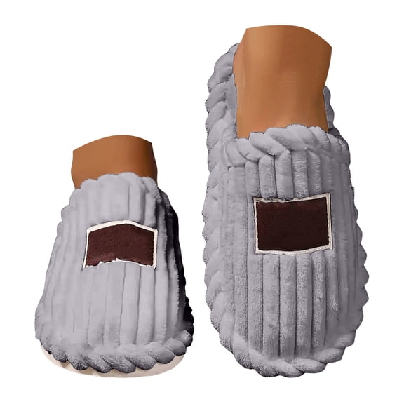 YLYL Men Women House Slippers Warm Memory Foam Soft Corduroy Indoor Outdoor Bedroom Slides
