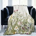 thumbnail image 1 of Mountain Sherpa Blanket Sunset Forest Trees Art Printed Throw Blanket Smooth Soft for Sofa Chair Bed Office 50"x60", 1 of 6