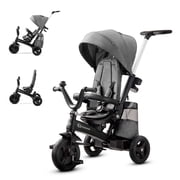Kinderkraft EASYTWIST 5-in-1 Convertible Toddler Tricycle Baby Trike with 360° Swivel Seat, Parent Push Handle, 9 Months to 5 Years