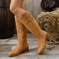 thumbnail image 2 of YLYL Knee High Boots for Women Pointed Toe Chunky Heel Pull on Fall Winter Fashion Riding Long Boots, 2 of 9