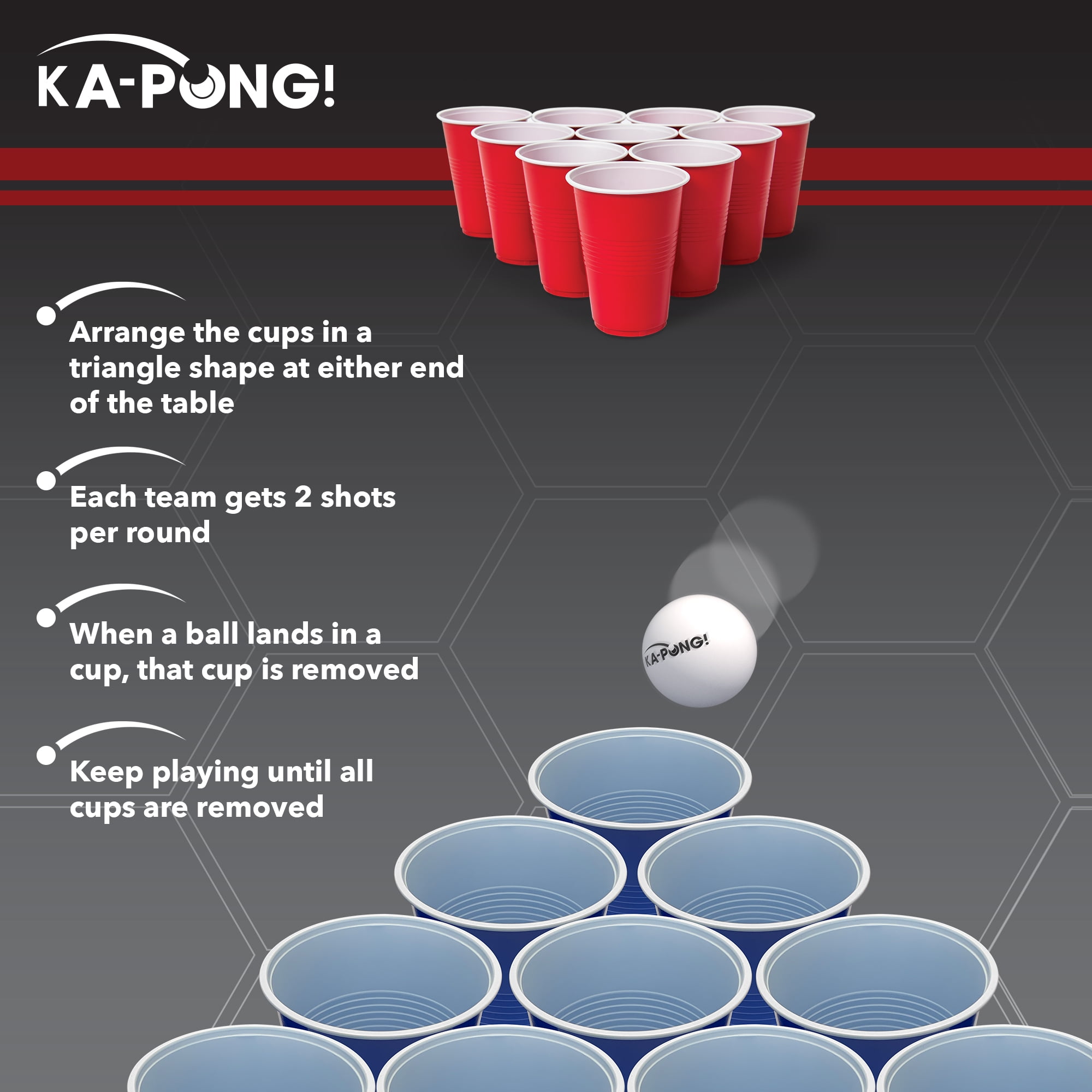 The Original KA-Pong Beer Pong Cup and Ball Set