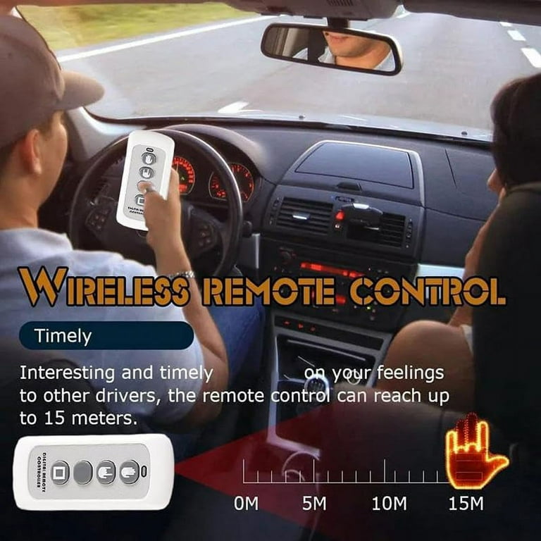 2023 Car Finger Light with Remote,Road Rage Signs Middle Finger Gesture  Light US