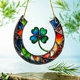 thumbnail image 4 of St.Patrick's Day Decoration,Irish Hanging Four Leaf Clover Door Sign,Shamrock Wall Sign for Indoor Outdoor Porch Valentine's Day Disc Pendant Party Decor, 4 of 5