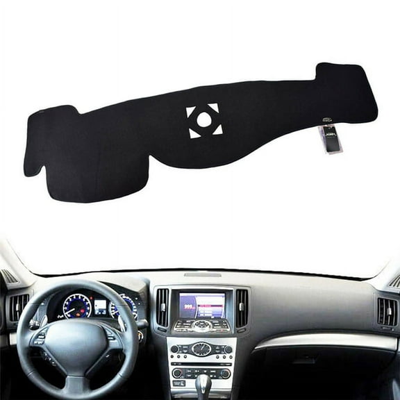 Fuluru Black Dash Mat Dashboard Cover Trim Sun Shade For Infiniti G25 G35 G37 2008-2015