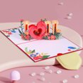 thumbnail image 3 of Inteprter Tarjeta de aniversario compacta y liviana de papel con flores en forma de corazón Aplicaciones amplias Tarjetas para el día de la Kits de decoración para fiestas, 3 of 6