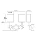thumbnail image 2 of Estonia 2 Light Vanity In Aged Silver With Beige by Elk Lighting 31128/2 in Silver Finish, 2 of 2