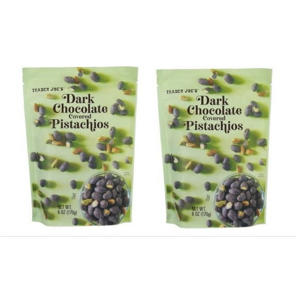 Trader Joe's Dark Chocolate Covered Pistachios 6oz x 2 bags