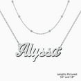 thumbnail image 1 of Personalized Name Necklace Layering Set with Ball Station Chain, 1 of 8