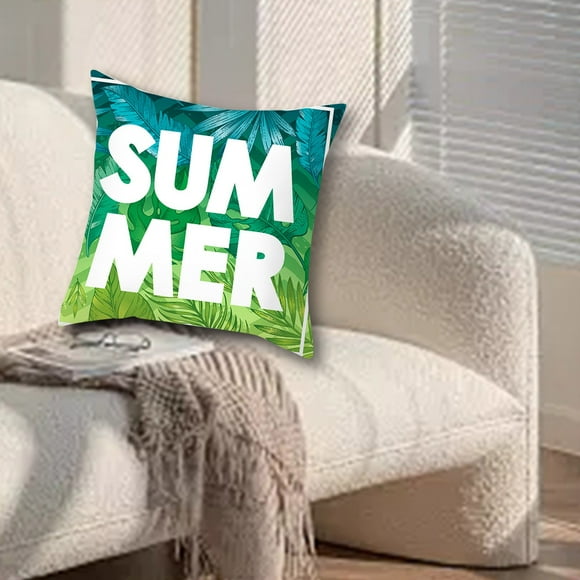 olkpmnmk Clearance Sale!Pillow Covers,Green Botanical Jungle Collect Design Pillowcase Sofa Cushion Tropical Rainforests Leaf Decorative Throw Pillow Case Cushion Cover Home Sofa Decor Fle,Room Decor