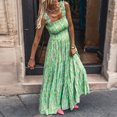 thumbnail image 1 of Taylonsss Robe Longue Élégante pour Femmes à Imprimé, Bretelles Ajustables, Sans Manches, Encolure Carrée, Tenue Florale Française pour la Plage et les Vacances, 1 of 7